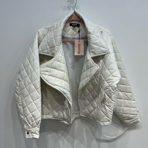 COPY - MISSGUIDED Quilted Buckled Biker Jacket